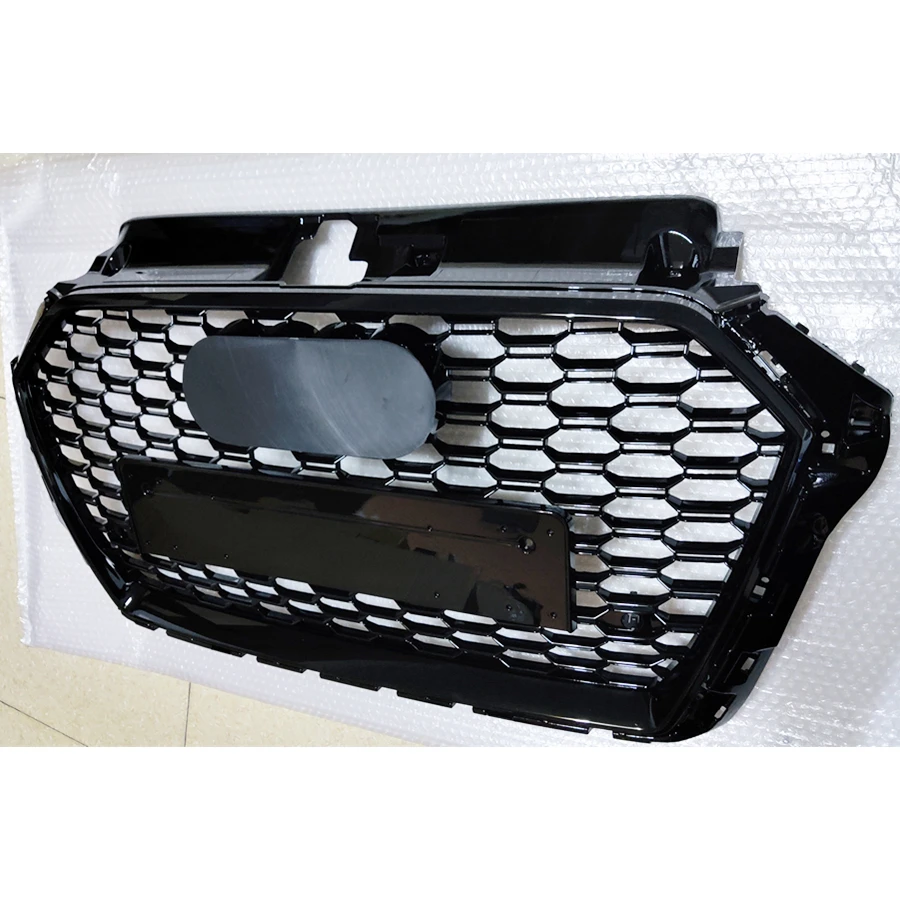 Серебристые хромированные передние сотовые сетчатые решетки в стиле Quattro для Audi