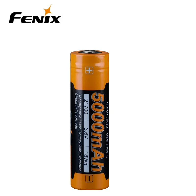 Литий ионный аккумулятор Fenix ARB L21 5000U 5000 мАч 21700 с зарядным интерфейсом USB Type