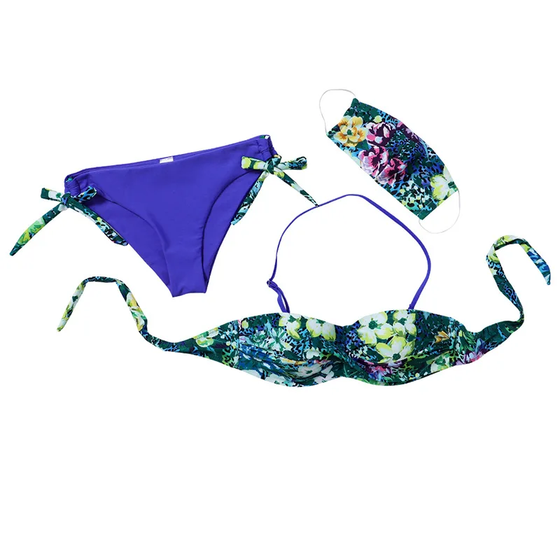 

2021 Sexy Solid Color Bikini Women Swimwear Swimsuit Female Bathing Suit Push Up Set Beachwear