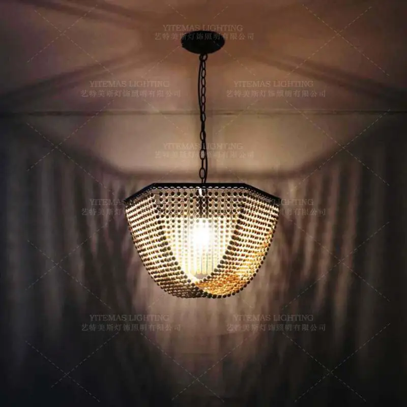 Современная Деревянная люстра в стиле лофт скандинавский светильник для