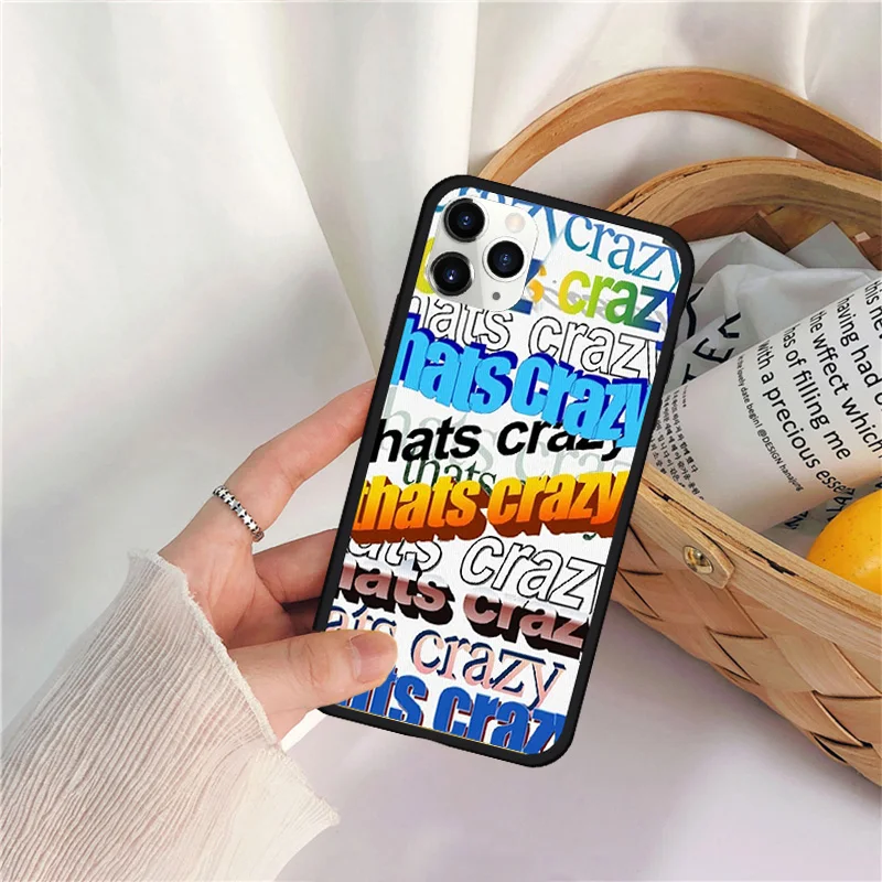GYKZ забавные буквы Thats Crazy чехол для телефона iPhone 7 11 Pro MAX X XR XS 6s 8 Plus Yin Yang черный