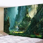 Настенный гобелен с рисунком Будды на дне долины, 5 размеров, из полиэстера