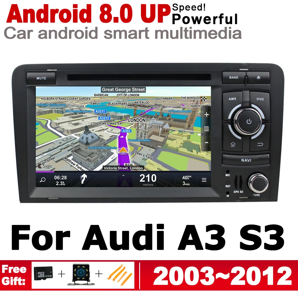 IPS Android 2 DIN автомобильный DVD GPS для Audi A3 S3 8P 2003 ~ 2012 MMI навигация Мультимедиа плеер