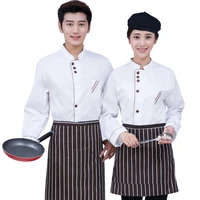 chef jackets long sleeves restaurant uniform hotal uniform canteen work clothes custom