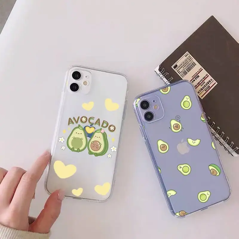 

avocado Phone Case Clear Transparent for iPhone 11 12 13 mini pro XS MAX 8 7 6 6S Plus X 5S SE XR 2020