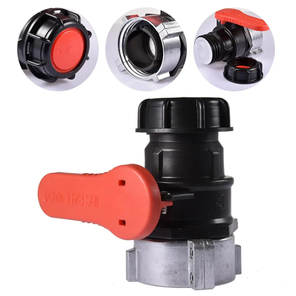 

Nozzle Chemical Barrel Valve Acid Alkali Resistant Ton Barrel Ball Valve For IBC Container Tank Adapters Garden Pipe Connector