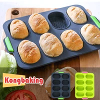 kongbaking silicone baking tray bakeware non stick mold french bread breadstick bread roll bakery cake mold silicone baking mold