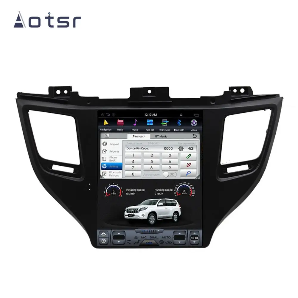 

Aotsr Tesla 10.4Android 8.1 Vertical screen Car DVD Multimedia player GPS Navigation For HYUNDAI Tuscon 2015-2018 carplay
