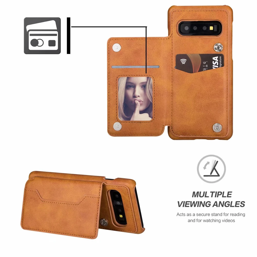 Роскошный чехол кошелек из искусственной кожи для samsung Galaxy S10 S9 S8 Plus Note 10 9 8 с