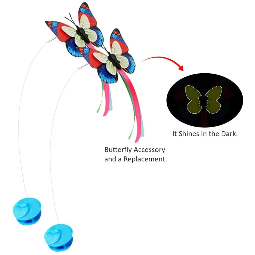 

Electric Rotating Colorful Butterfly Funny Cat Toys Bird Pet Seat Scratch Toy For Cat Kitten Cats Interactive Trainning Toy