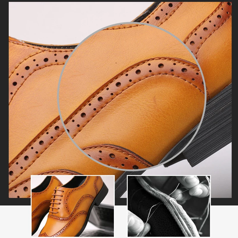 Мужские классические деловые туфли Merkmak черные кожаные туфли-оксфорды в стиле