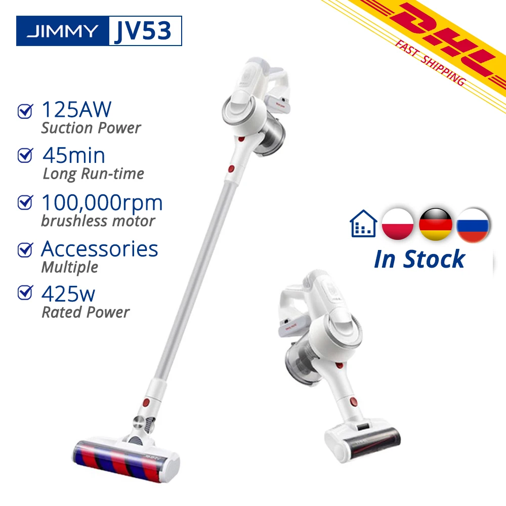 [Российский склад] Ручной беспроводной пылесос JIMMY JV53 VS V9 с функциями мощность 125
