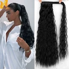 XINRAN Синтетические длинные кукурурул курядвая искусственные волосы для женщин накладные волосы на шнурке для конского хвоста высокотемпературные волосы для наращивания