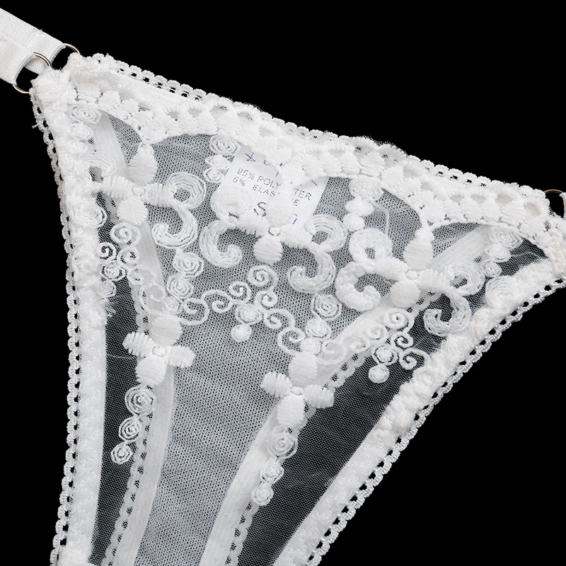 

Miss Zia Bra Thong Set Lace White Bra Underwear Women Set Brassiere Top Sexy Intimates Lingerie Femme Hot Underwear & Sleepwears