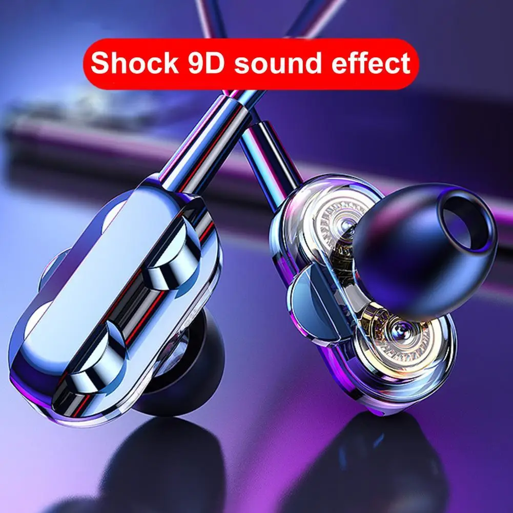 

Dual dynamic in-ear headphones A4 dual speakers quad-core universal headset bass line control tuning