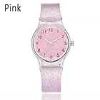 Женские блестящие Кварцевые часы с силиконовым ремешком и круглым циферблатом, повседневные наручные часы для девушек, JAN88