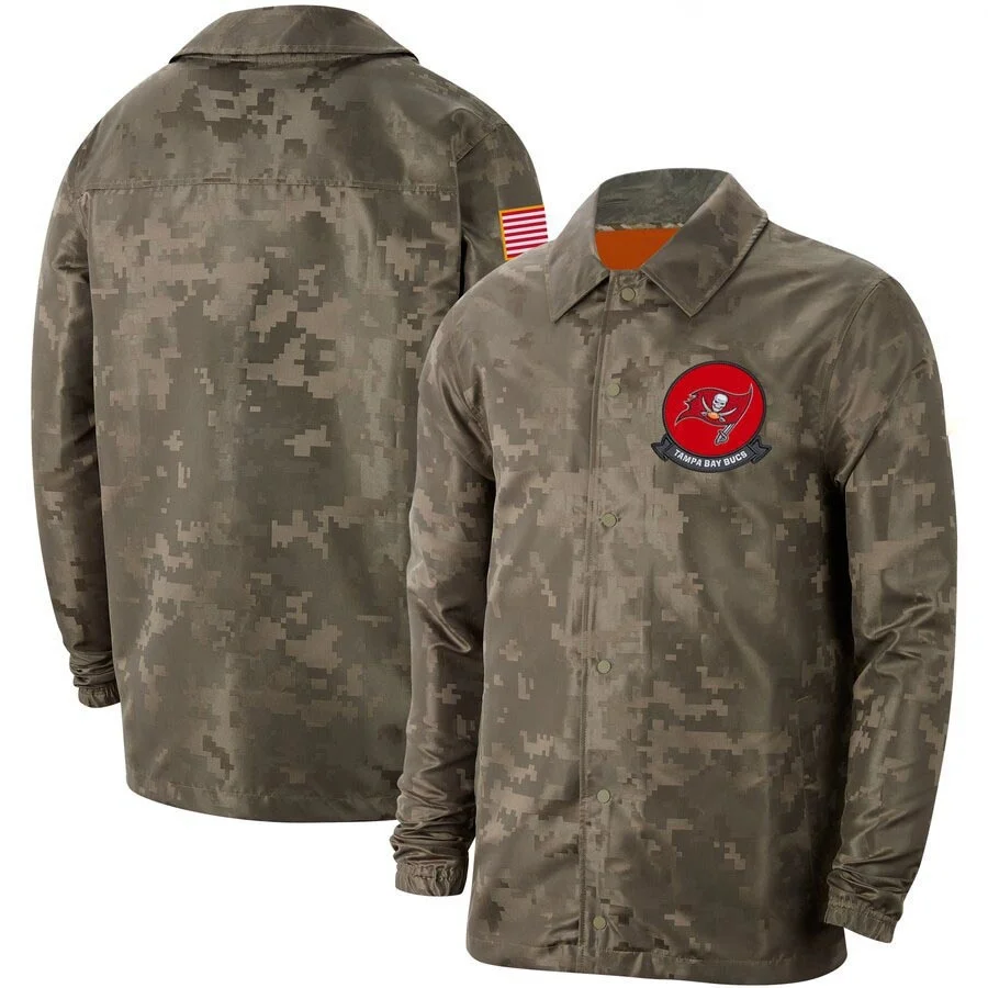 

Tampa Bay Men's Camo Buccaneers Salute to Service Sideline Full Zip Lightweight Jacket