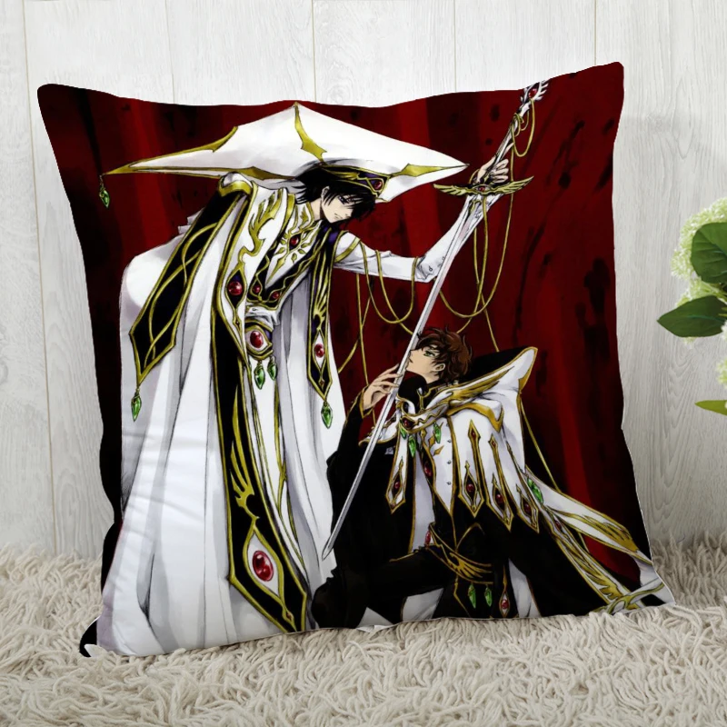 

Custom CODE GEASS Lelouch of the Rebellion Pillowcases zipper Custom Pillow Case Pillowcase Cover 40*40cm drop shipping