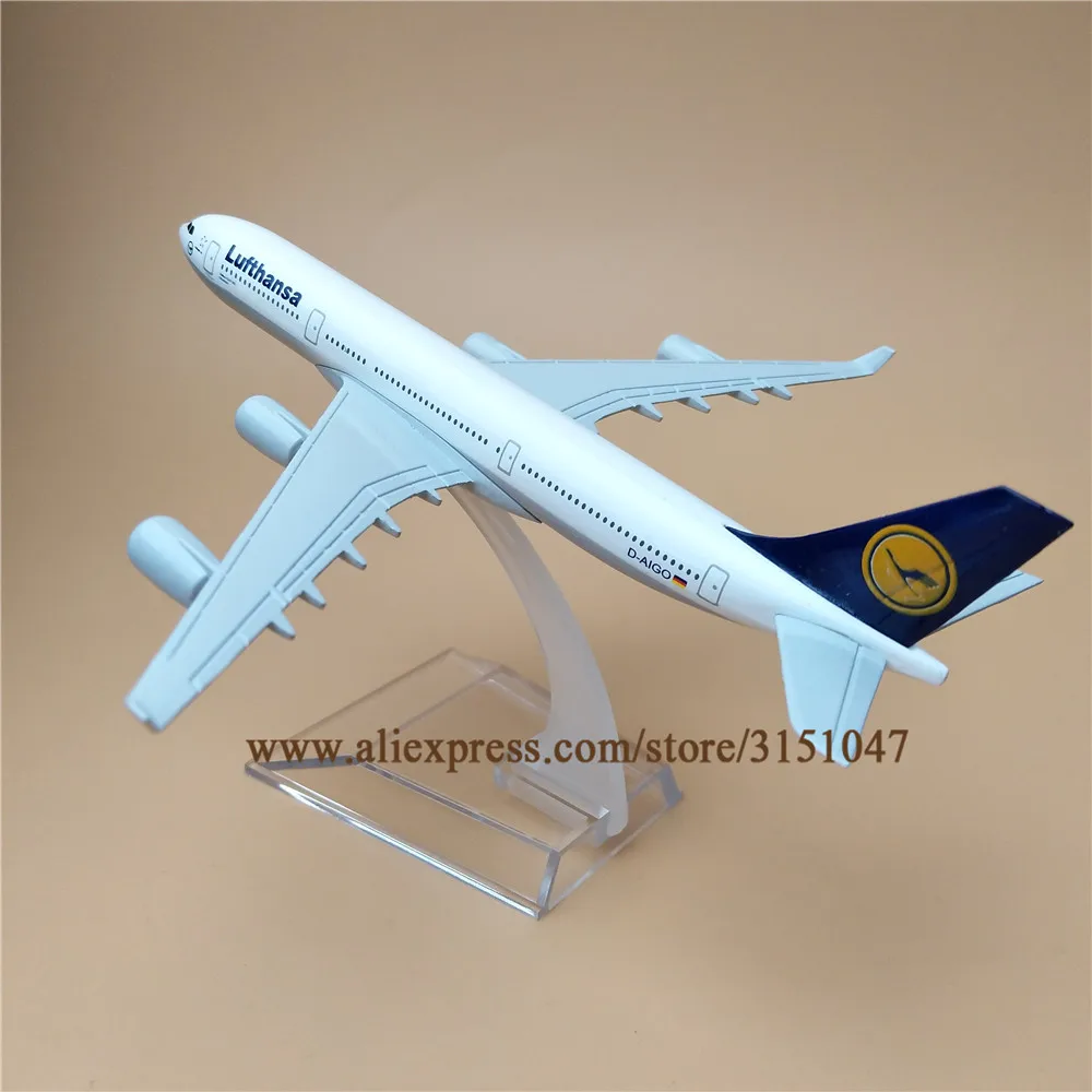 16 см Air Германия Lufthansa Airbus 340 A340 Airlines модель самолета Металл литье под давлением