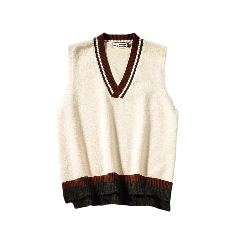 Свитер в Корейском стиле мужская одежда без рукавов kpop жилет Модный японский