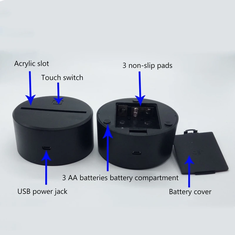 Креативный светодиодный Ночной светильник 7 цветов Изменение 3D гитары Форма