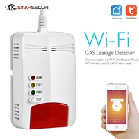 wifi gas leakage detector wireless app remote control support tuya smart home alarm