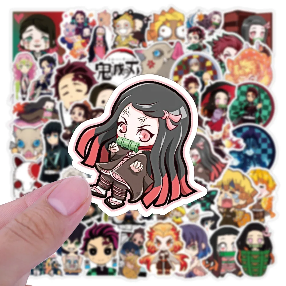 Pegatina de Anime de dibujos animados, pegatina de Graffiti para equipaje de ordenador y tel&eacute;fono, impermeable, nueva hoja de Slayer Ghost, 10/30/50 Uds.-2