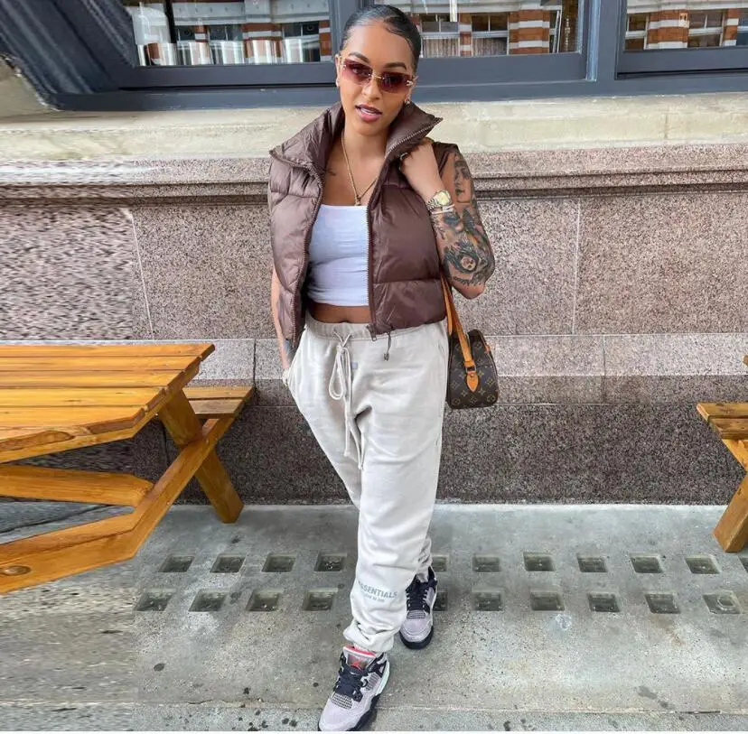 2021 модный осенний хлопковый жилет с воротником-стойкой женские элегантные