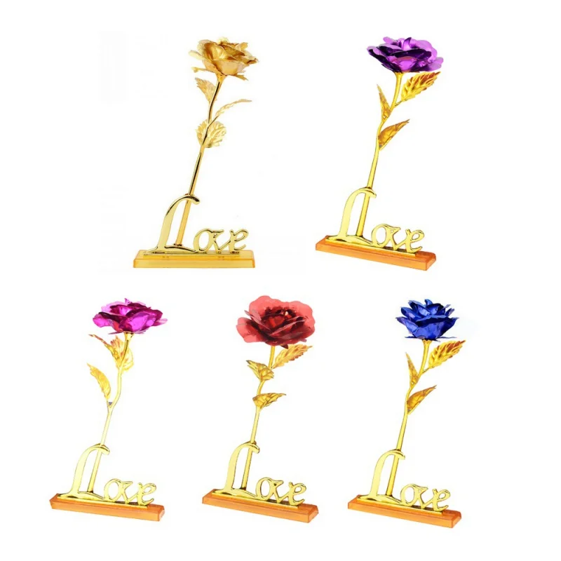 

s-Handmade Gold Rose Valentine\\'s Day Creative Gift Romantic Gifts for Lover Girl Friend Gifts