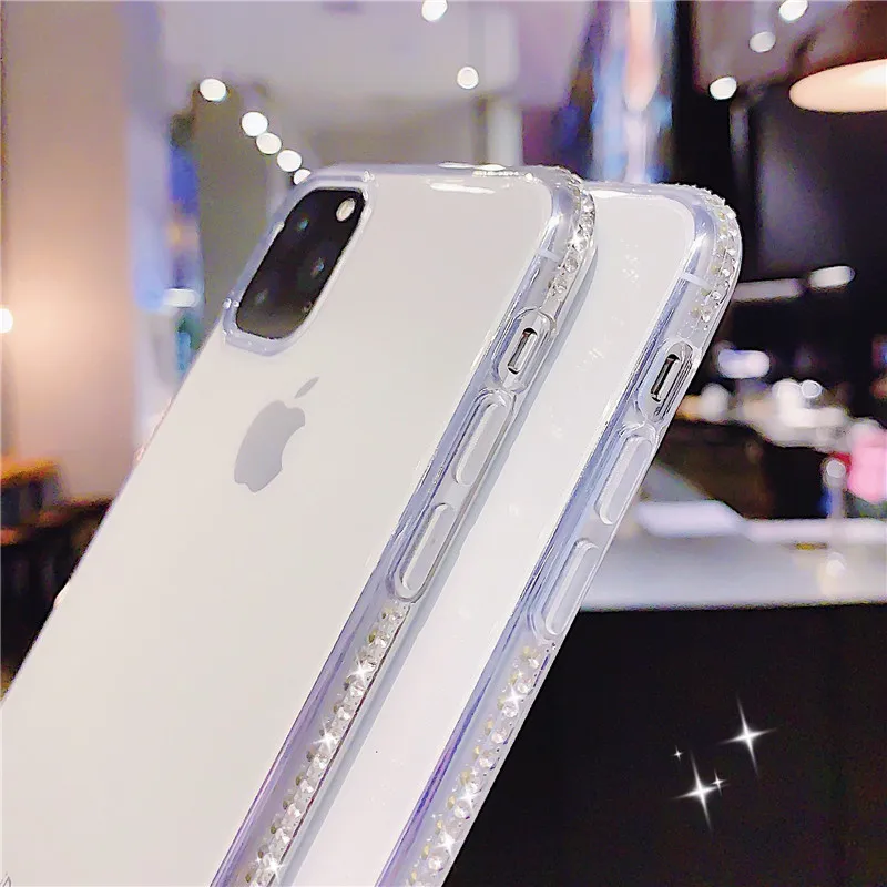 Lovebay чехол со стразами для телефона iPhone 11 Pro 6 6s 7 8 Plus X XR XS Макс 5 5S SE прозрачный