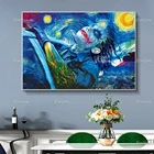 Настенный плакат Звездная ночь, с абстрактным изображением Джокера