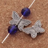 butterfly charm beads 14 1x9 3mm 200pcs zinc alloy spacers jewelry findings l464