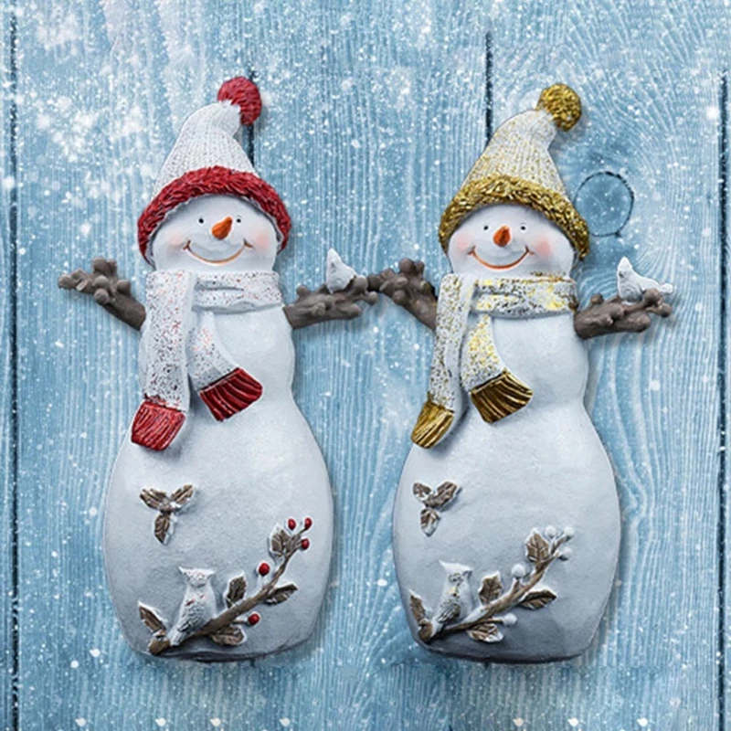 

Рождественские поделки из смолы в виде снеговика 667A, рождественские украшения, статуя снеговика, украшение для дома, праздничные подарки