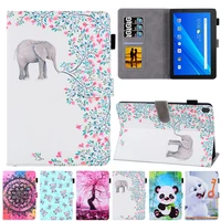 for lenovo tab m10 case 10 1 inch tb x605lf cartoon elephant leather cover for lenovo tab p10 tb x705lf 10 1 inch cover cases