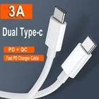 0,2 м 1 м 2 м USB Тип C к USB C шнур для быстрой зарядки, зарядное устройство, кабель для Xiaomi 11 10S Poco F3 X3 Pro NFC Redmi 9 9T 8A 8 10X K30 K40