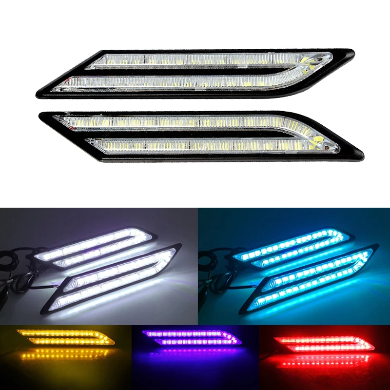 2 шт. автомобильный Стайлинг DRL светодиодные дневные ходовые огни тормоз и