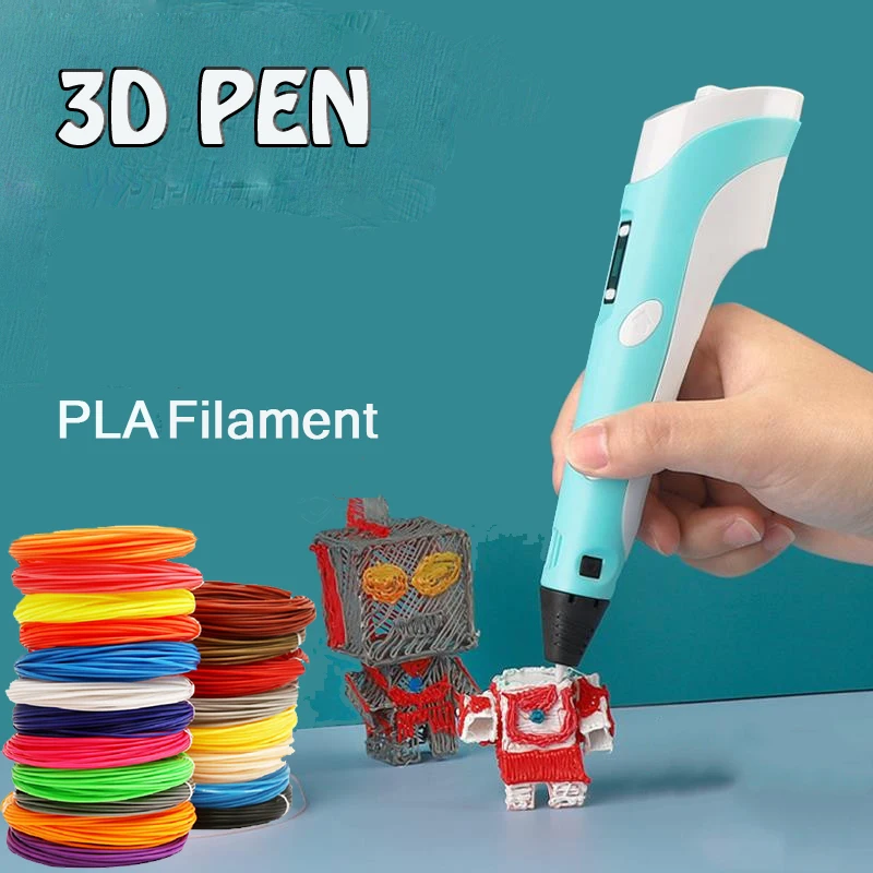 

3D Ручка для детей DIY 3D принтер ручки для рисования для детей с PLA нити Рождество День рождения креативный подарок для детей DIY 3D Ручка