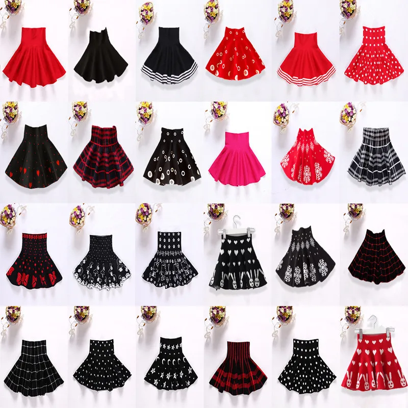 

Autumn Winter Baby Girl Skirt Knitting Party Saias Skirts Girls Tutu Children Clothing Casual Faldas Jupe Infantil Kids Clothes
