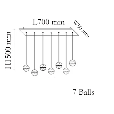 7 Lights Современная хрустальная люстра, освещение для отеля, Большая лестница, подвесные светильники, светодиодный хрустальный светильник для гостиной, столовой, украшения - Цвет абажура: 7 Lights