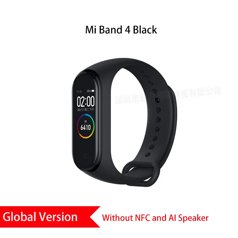 GL Version Xiaomi mi Band 4 Global 135 мАч mi band 4 Цвета экран Bluetooth 5,0 Браслет фитнес HeartRate браслет китайская версия - Цвет: GL Version