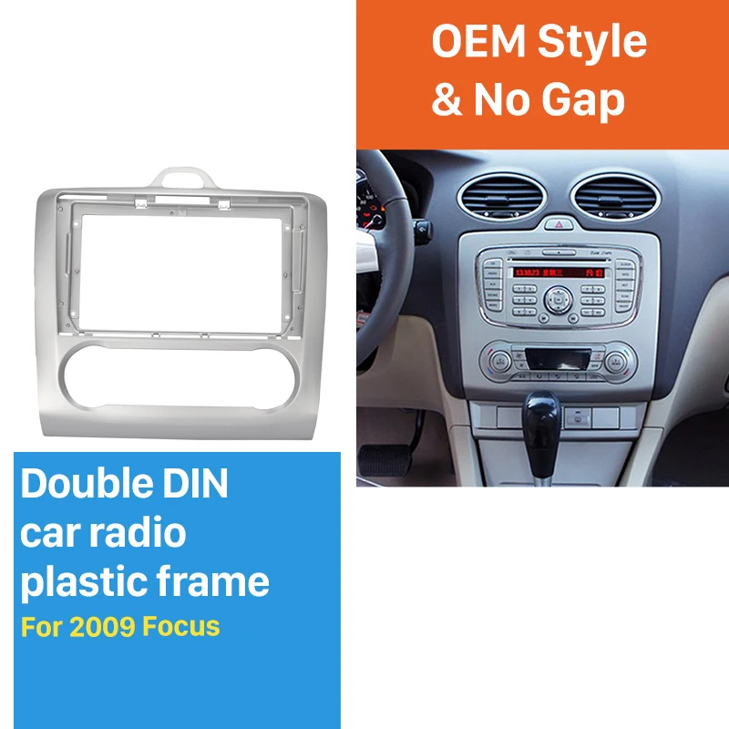 

2Din Fascia Car Radio Frame 9 Inch For Ford Focus 2009 Dash Mount Kit Trim Panel Radio Installation