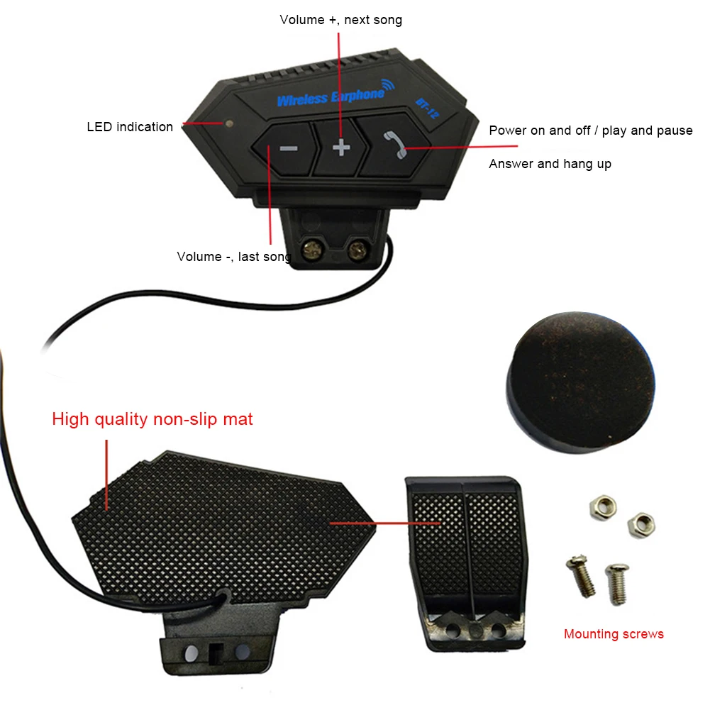 Bluetooth-гарнитура для мотоциклетного шлема V4.0 + EDR наушники с низким