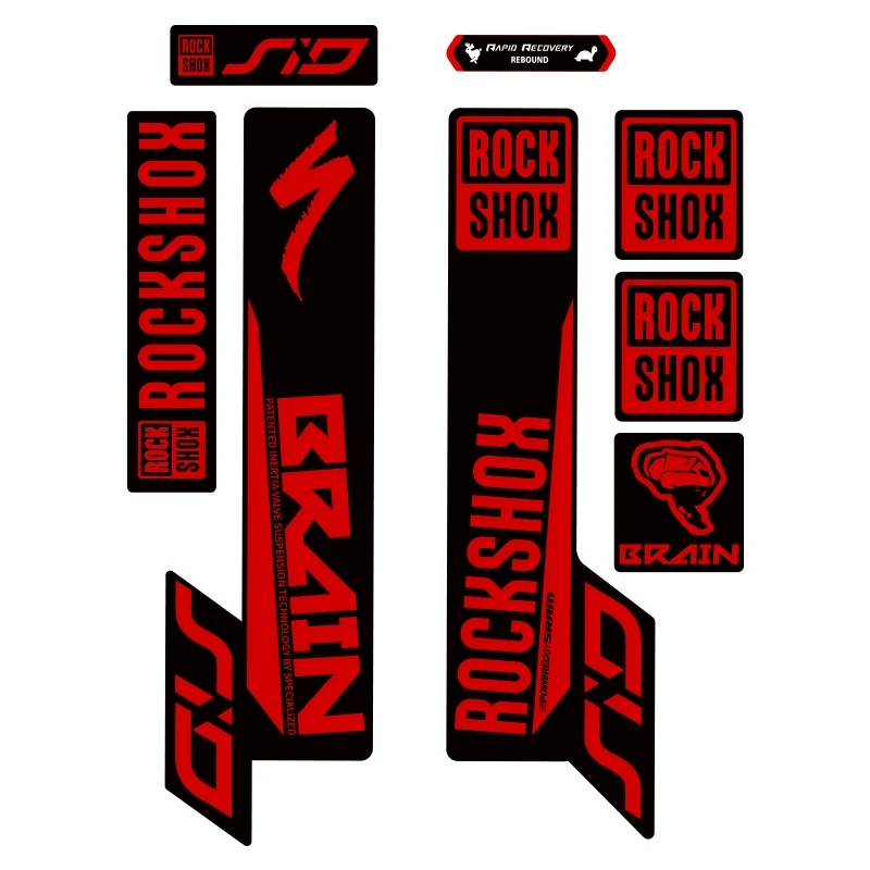 Наклейка ROCK SHOX SID с вилкой мозга 2018 Эпическая наклейка спереди велосипедная