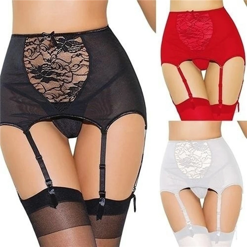 

2021 Women All-match Hollow Garter Belt + Panties Adjustable Women's Garter Belt Sexy Non-slip Garter Belts For Ladies