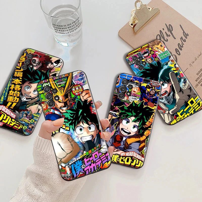 

Phone Case For Samsung Galaxy A11 A21S A31 A41 A42 A51 A52 4G 5G A71 A72 4G 5G Japan Anime My Hero Academia TPU Black Cover