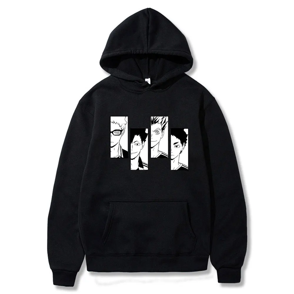 

Забавные японские толстовки с Аниме Haikyuu, мужские толстовки Karasuno Fly уличная одежда с графическим принтом, зимние теплые модные толстовки уни...