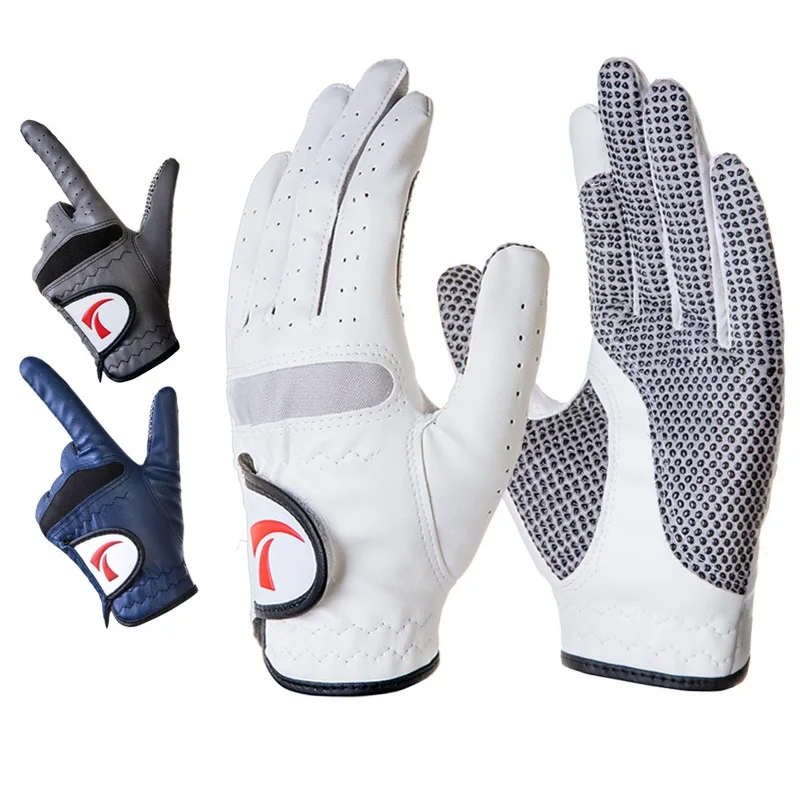 

1PCS Mens Left Hand Golf Gloves Breathable Soft Leather Sports Gloves Anti-skid Sweat Absorption Training Golf Glove D0631