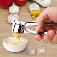 stainless steel garlic press crusher kitchen cooking vegetables ginger squeezer masher handheld ginger mincer tools