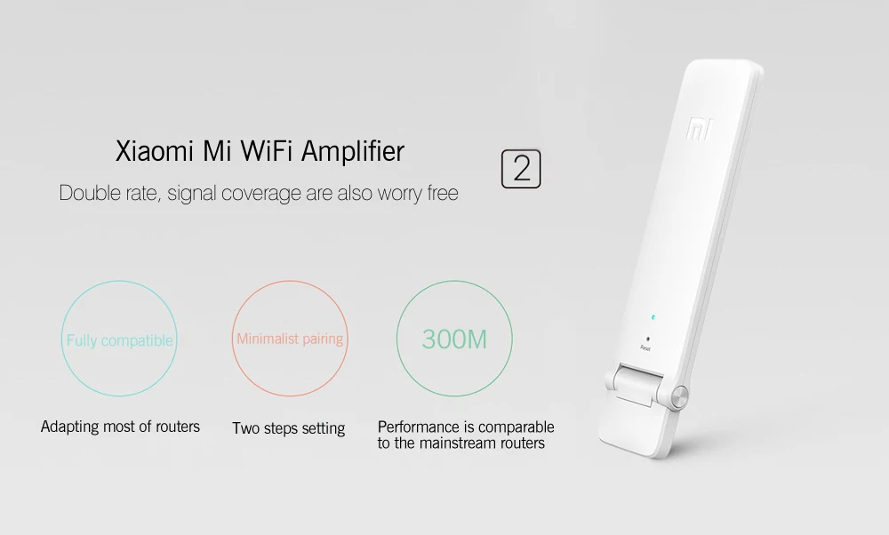 Новая версия Xiaomi Wi-Fi ретранслятор 2 усилитель-удлинитель 300 Мбит/с Amplificador Беспроводной WI-FI расширитель для mi фрезерный станок