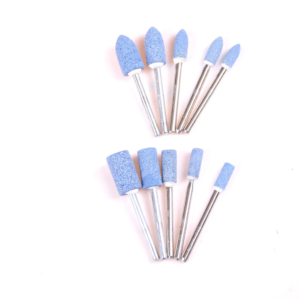 

10pc/lot Abrasive Blue Mounted Stone Set Rotary Multi Tool Grinding Burr Wheel 1/8 Shank Grinder Power Tools